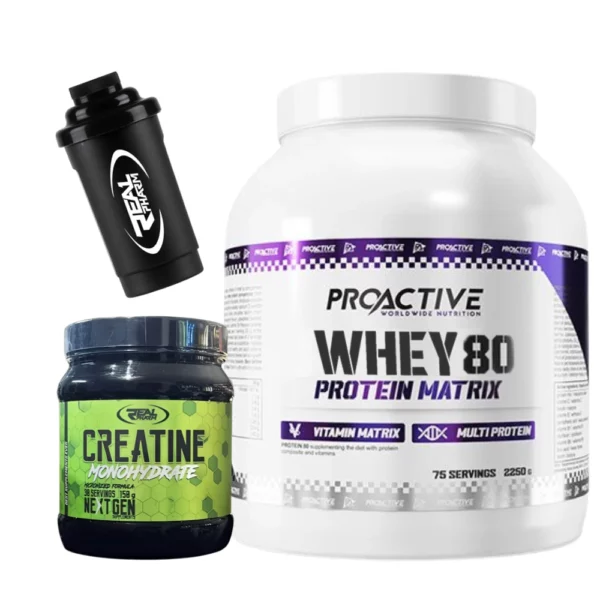 Pack Proactive Whey 80 & Créatine Monohydrate Real Pharm