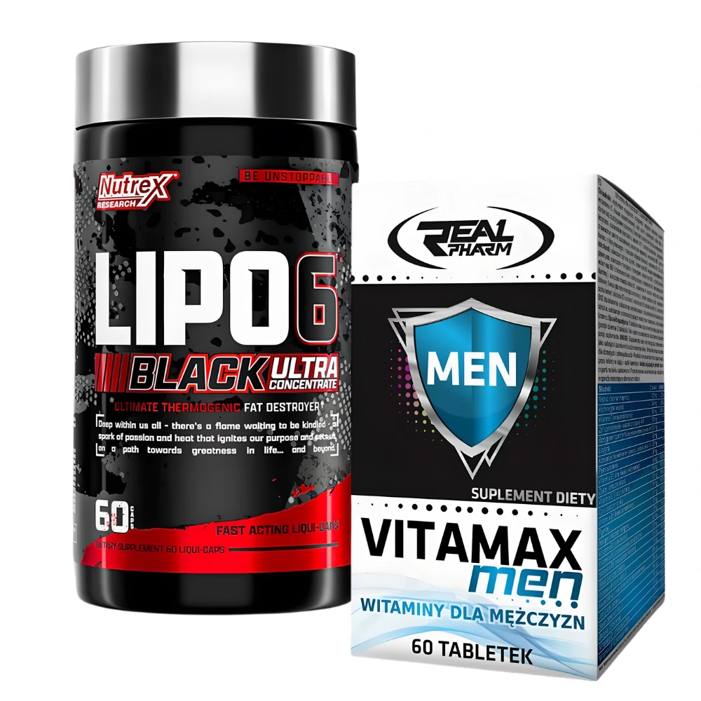 Pack LIPO-6 BLACK & Vitamax Men - Real Pharm | 60 capsules