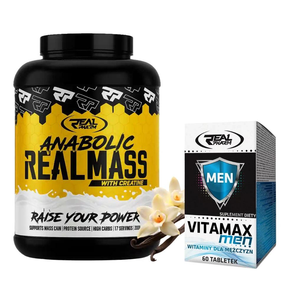 Pack Anabolic Real Mass 3 KG & Vitamax Men 60 capsules | Real Pharm